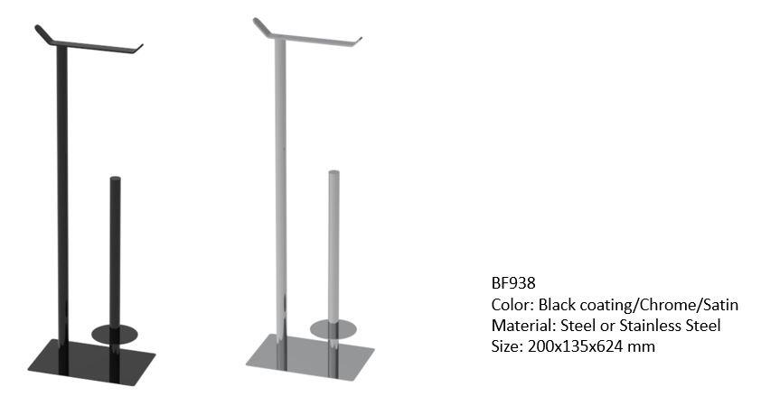New Released Functional Toilet Paper Stand with Brush & Shelf & Phone Platform