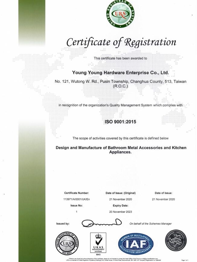 ISO 9001:2015 Certificate of Registration is renewed