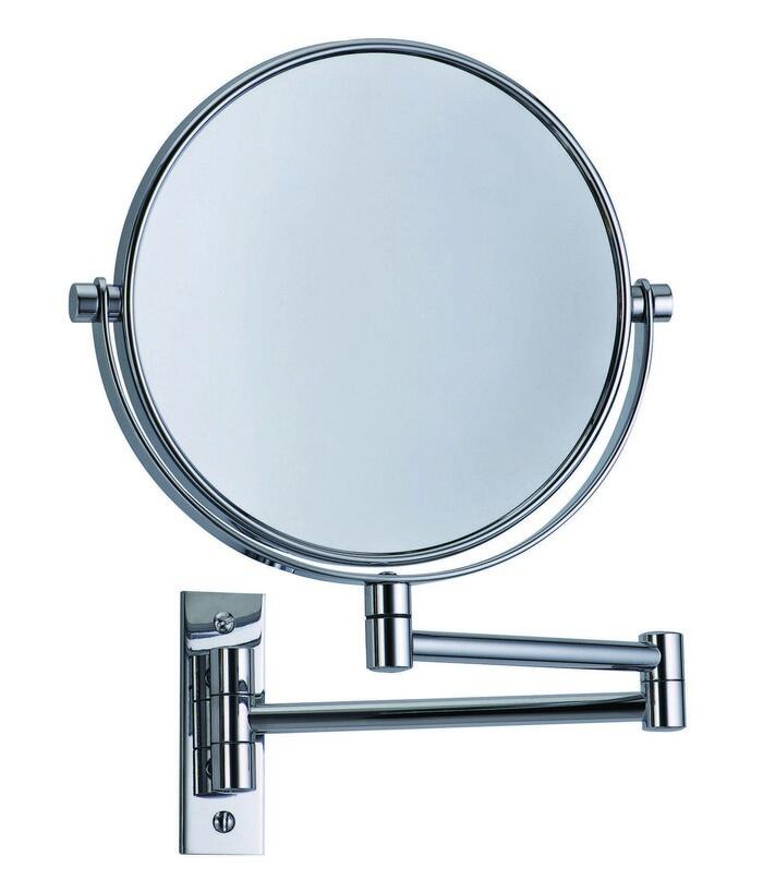 8 Inch Brass Vanity Wall Mounted Mirror with 3x Magnifying for Bathroom