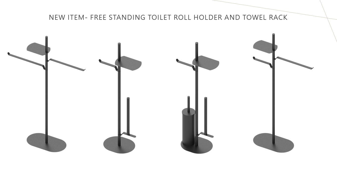 Free Standing Toilet Roll Holder and Towel Rack- New Released